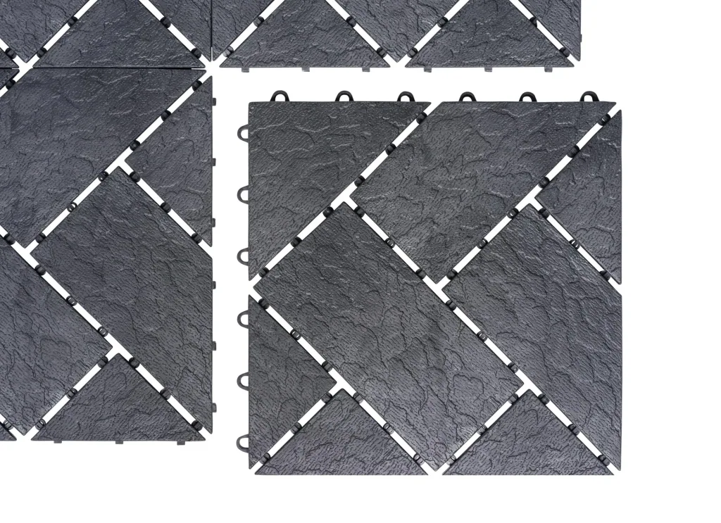 Gartenplatten, Schiefer-Optik, 30 x 30 cm, 6er-Set