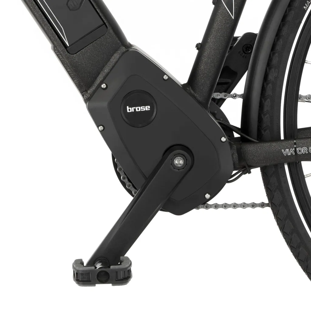Herren E-Bike Trekking, 28 Zoll, Rahmengröße 55cm, 10-Gang Kettenschaltung, graphit metallic matt, VIATOR 6.0i