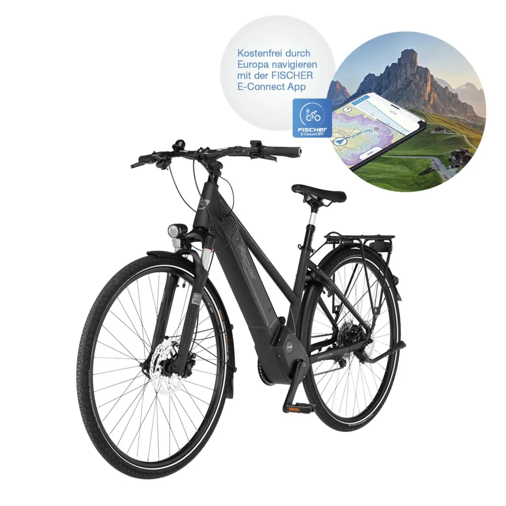 Herren E-Bike Trekking, 28 Zoll, Rahmengröße 55cm, 10-Gang Kettenschaltung, graphit metallic matt, VIATOR 6.0i