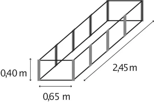 Hochbeet Meta, In & Out, 401 L, 0,65 x 2,45 x 0,40 m