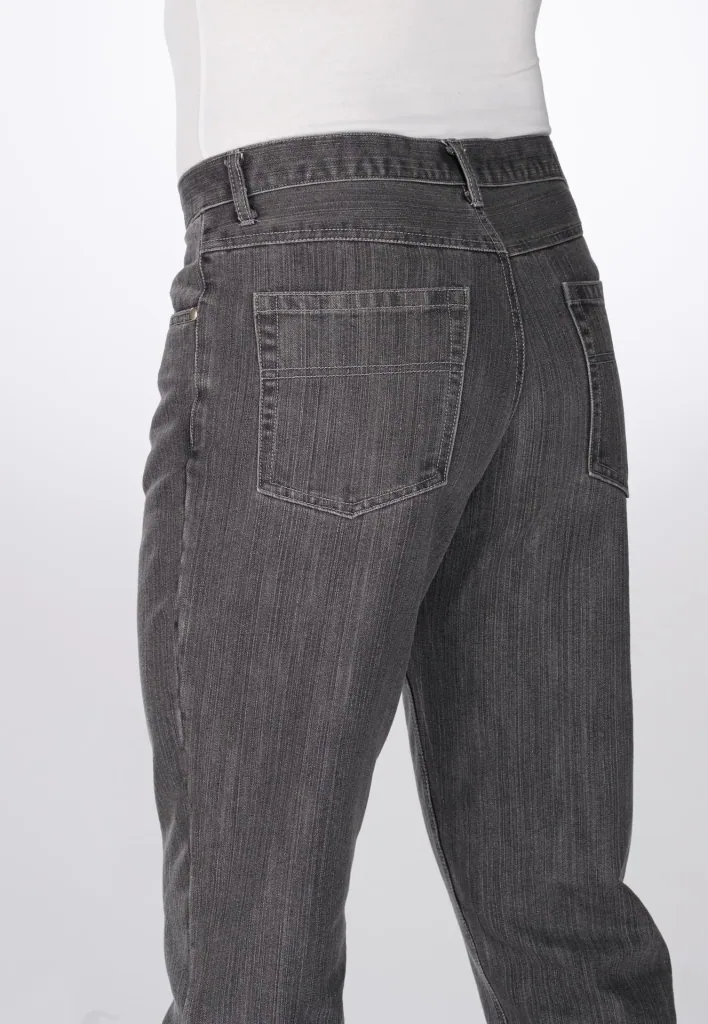 Komfortjeans im 5-Pocket Style, Farbe grau, Gr.27
