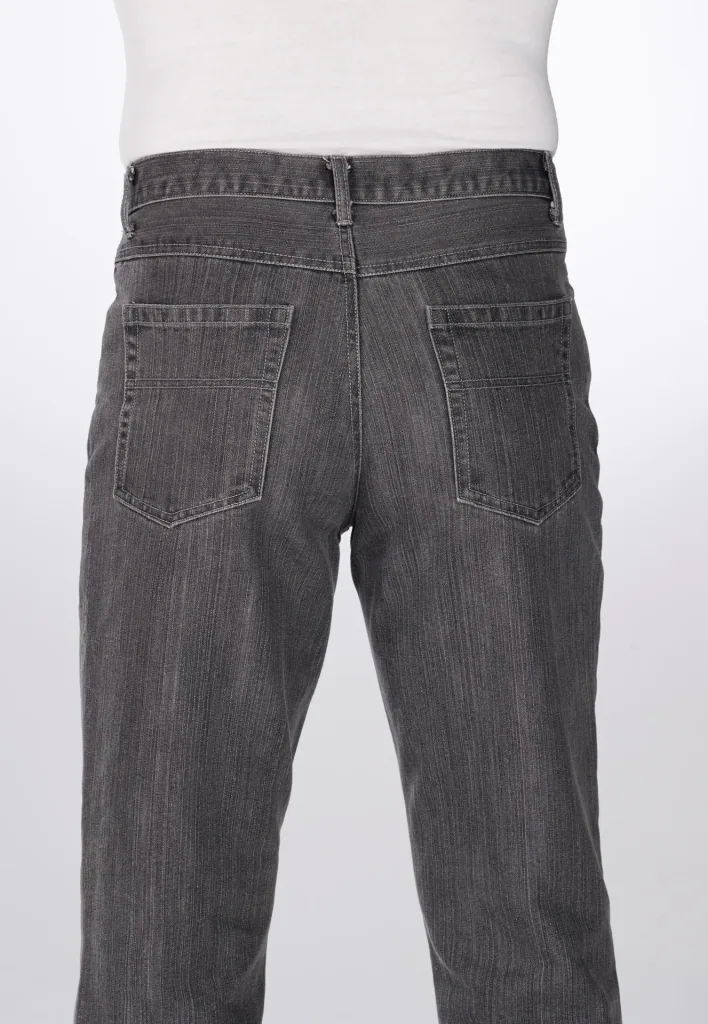 Komfortjeans im 5-Pocket Style, Farbe grau, Gr.27
