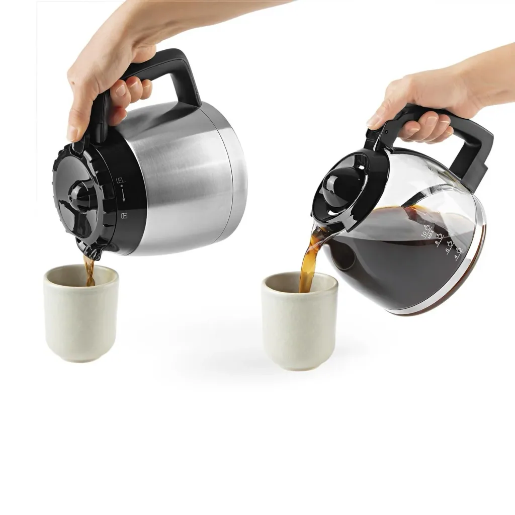 Kaffeemaschine mit Kegel-Mahlwerk "Fresh-Aroma-Perfect III Duo" mit 1,25 l Glaskanne und 1,25 l Thermokanne