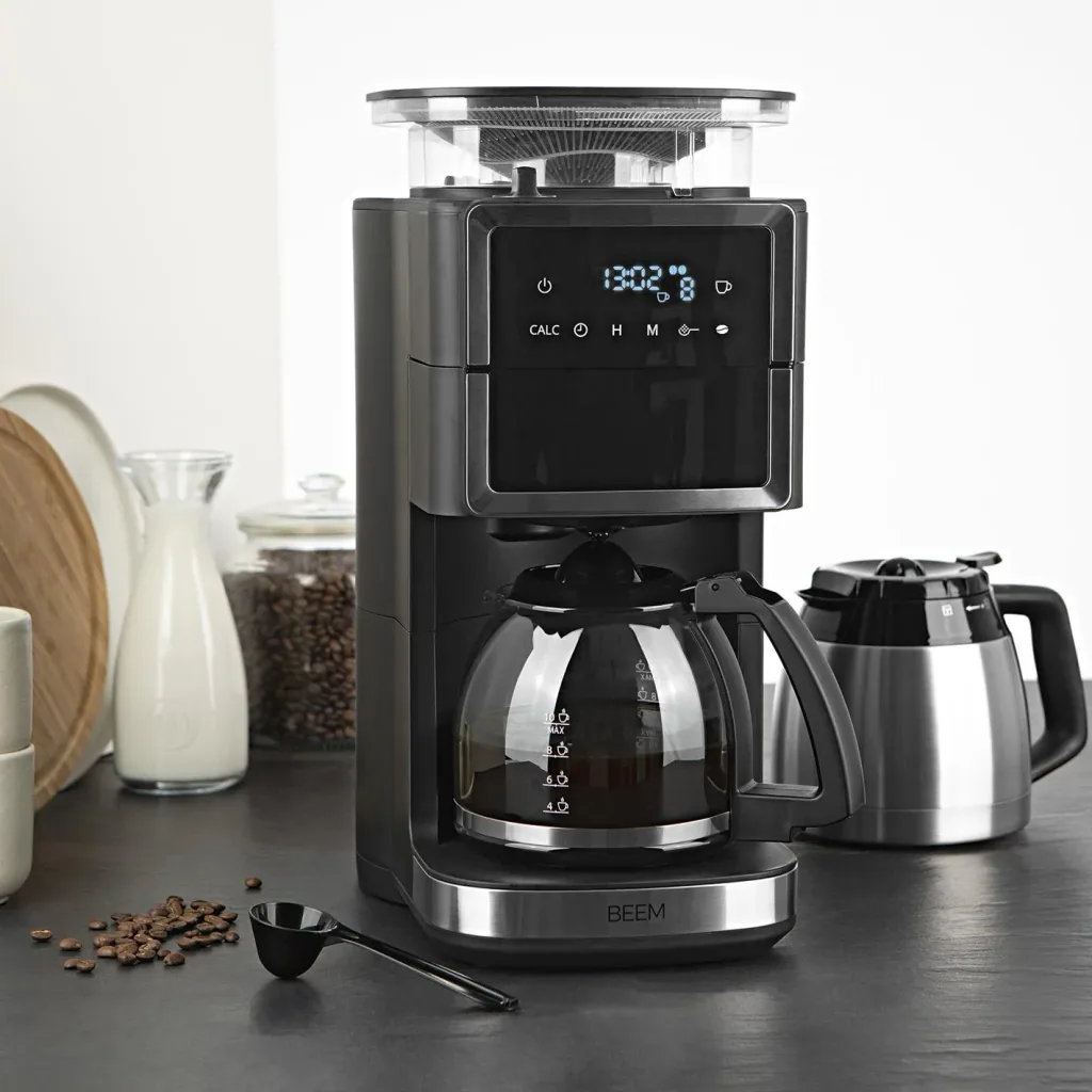 Kaffeemaschine mit Kegel-Mahlwerk "Fresh-Aroma-Perfect III Duo" mit 1,25 l Glaskanne und 1,25 l Thermokanne