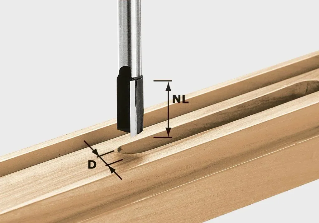 Nutfräser HW D14 / 20 mit Bohrschneider