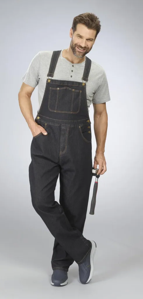 Stretchlatzjeans, Farbe schwarz, Gr.48