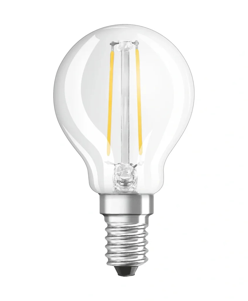 LED STAR FILAMENT Tropfenlampe mit 2,5 Watt, E14, kaltweiß, klar