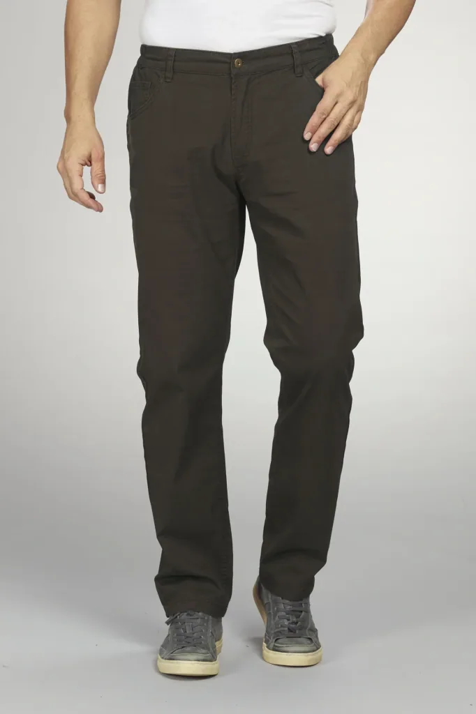 Stretchhose mit Komfortbund, Farbe dunkelbraun, Gr.52