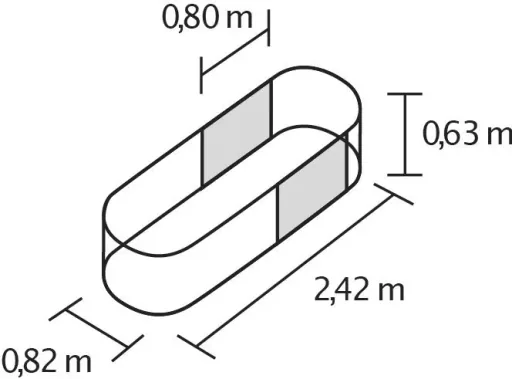 Hochbeeterweiterung stretched 630 granit, 0,80 x 0,63 m