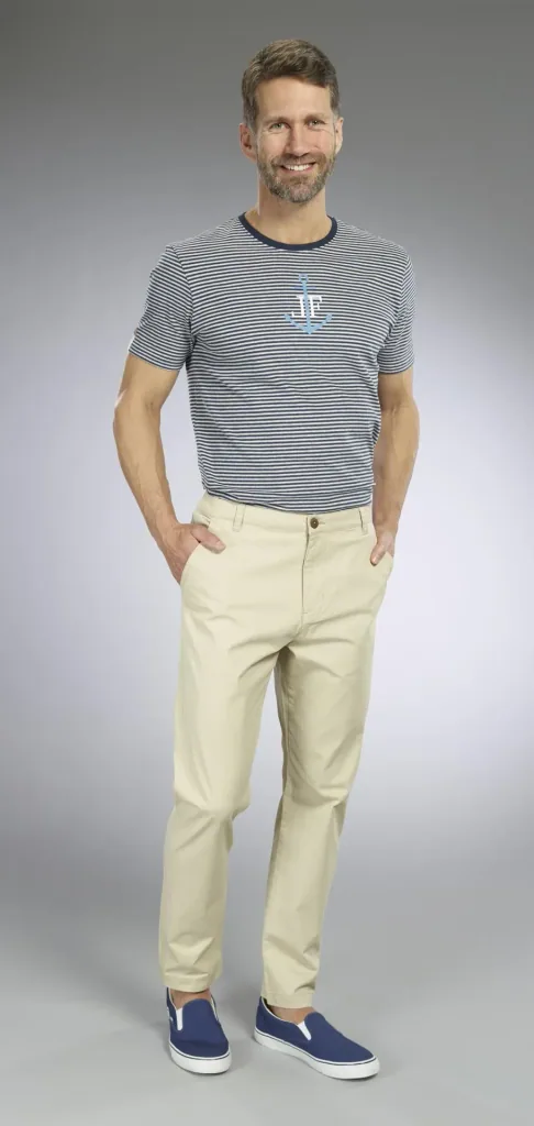 Hose mit Twill, Farbe beige, Gr.52