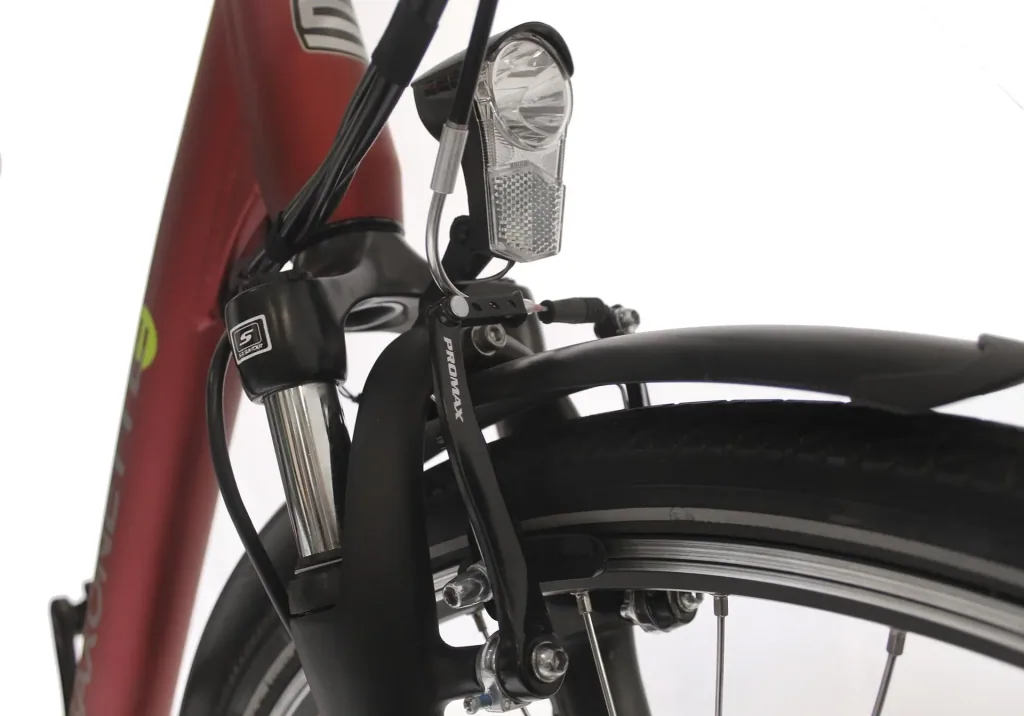 Unisex City E-Bike 28 Zoll, Rahmenhöhe 45 cm, 3-Gang Nabenschaltung, Bordeaux matt, Berlin