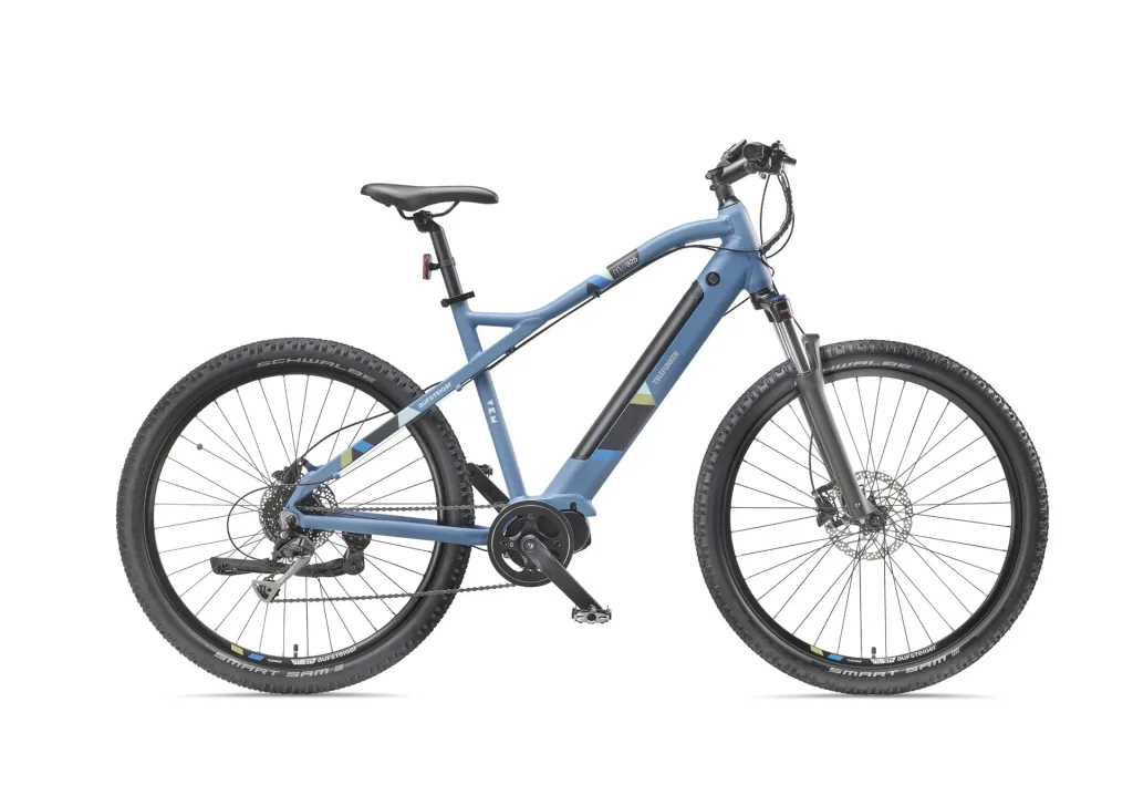 Unisex Alu MTB E-Bike 27,5 Zoll, 8-Gang Kettenschaltung, blau, Aufsteiger M925 Hardtail