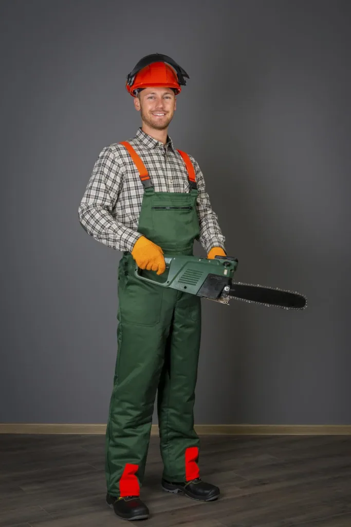 Schnittschutz Sicherheits Starter Set: Hose Gr.48, Helm, Handschuhe