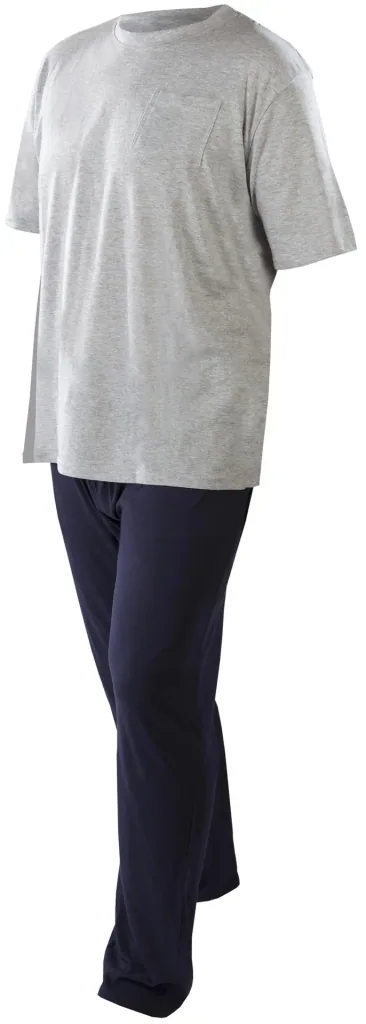 Herren Pyjama, Farbe grau/marine, Gr.M