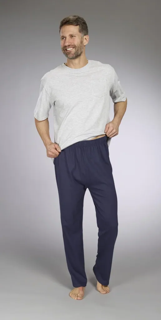 Herren Pyjama, Farbe grau/marine, Gr.M