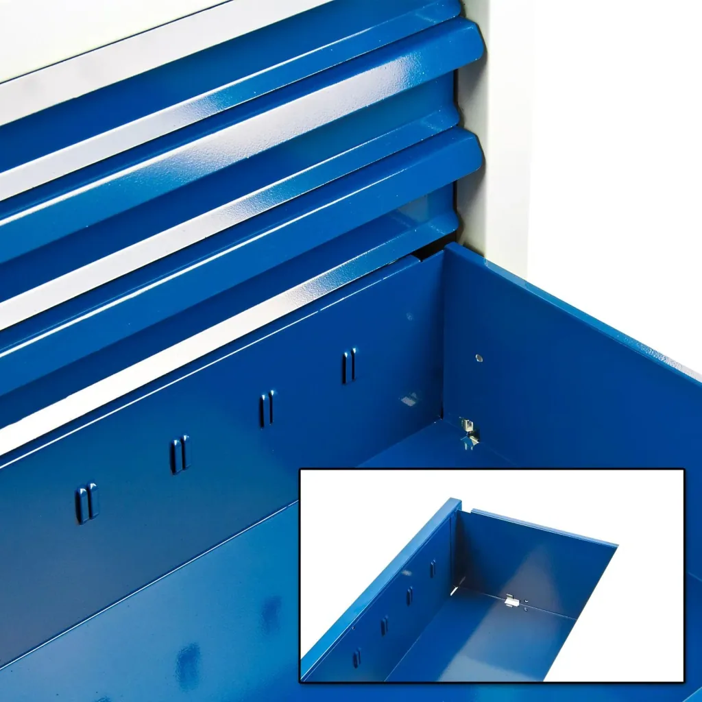 Schubladenschrank / Werkzeugschrank mammut, 7 Schubladen, RAL 7035 / 5012