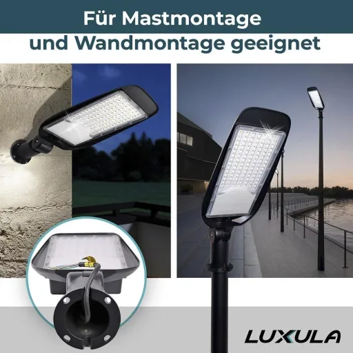 LED-Straßenleuchte 150 W bietet 17500 lm, 5000 K (neutralweiß) & IP65 Schutz