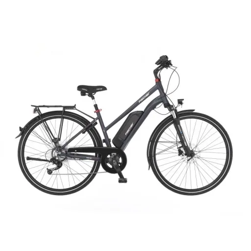 Damen E-Bike Trekking, 28 Zoll, Rahmengröße 44cm, 8-Gang Kettenschaltung, anthrazit matt, VIATOR 2.0