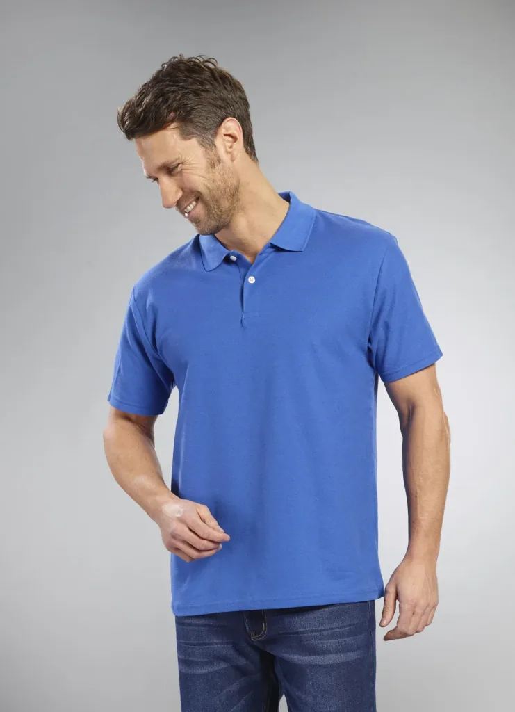 Poloshirt mit Piquestruktur, Farbe royal, Gr.M