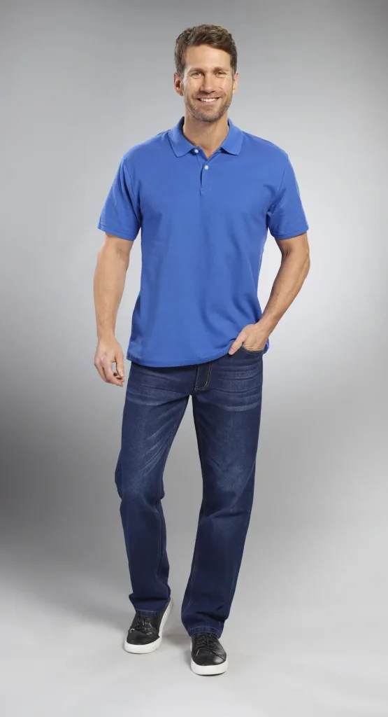 Poloshirt mit Piquestruktur, Farbe royal, Gr.M