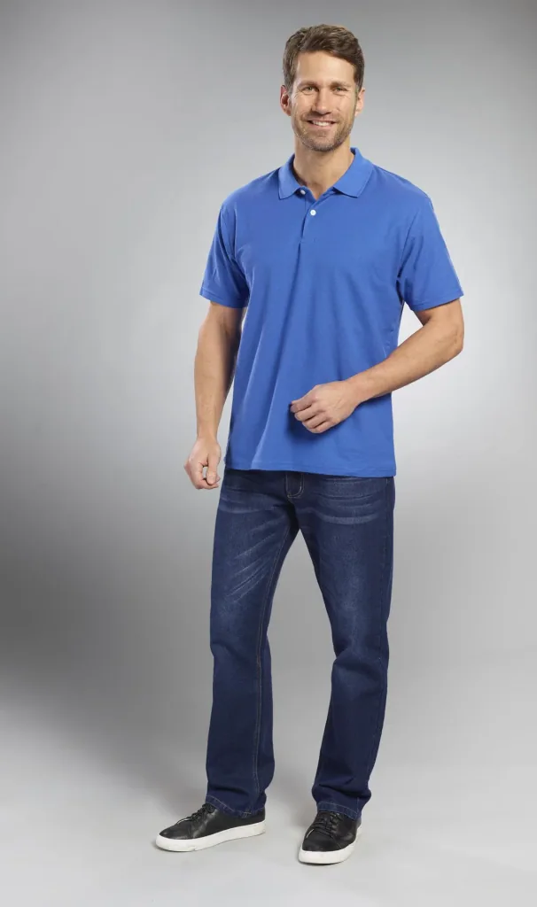 Poloshirt mit Piquestruktur, Farbe royal, Gr.M