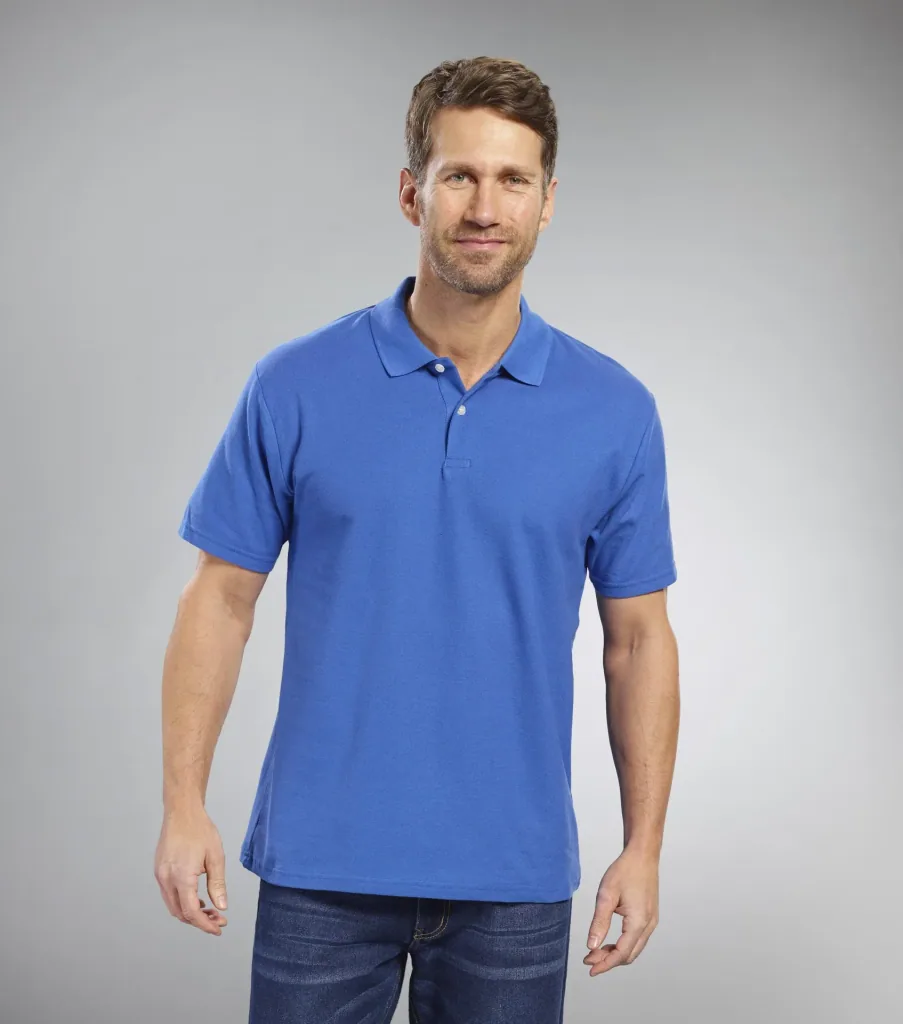Poloshirt mit Piquestruktur, Farbe royal, Gr.M