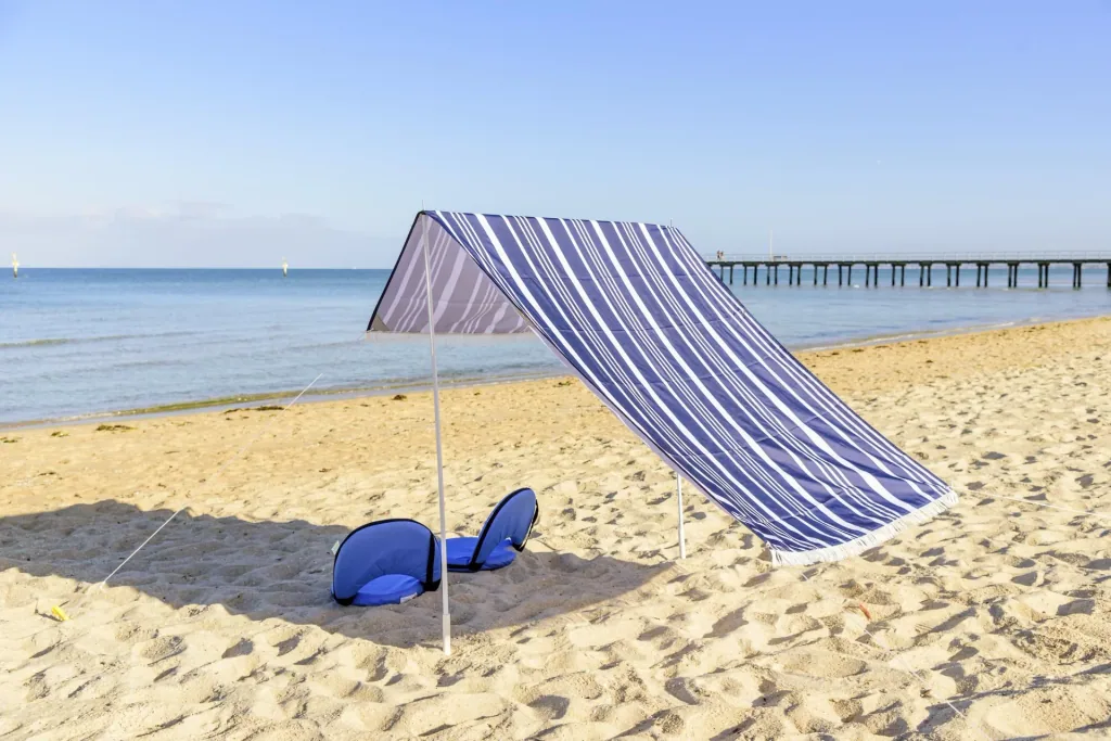 Sonnensegel Strand 146x220x150 cm  Blau