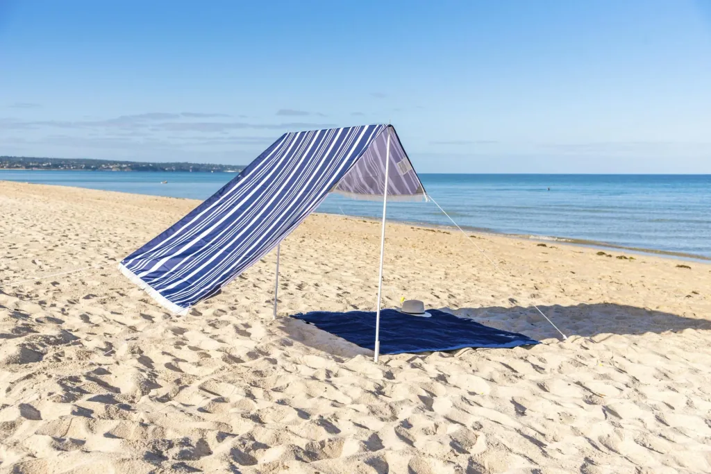 Sonnensegel Strand 146x220x150 cm  Blau