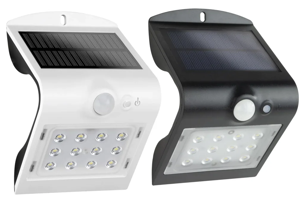 Solar LED Leuchte mit Bewegungsmelder, schwarz