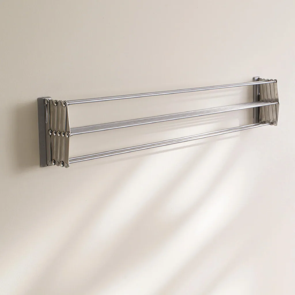 Wandtrockner "Ruck Zuck 60", 3,8 m Trockenlänge, 20 kg Tragkraft, Silber
