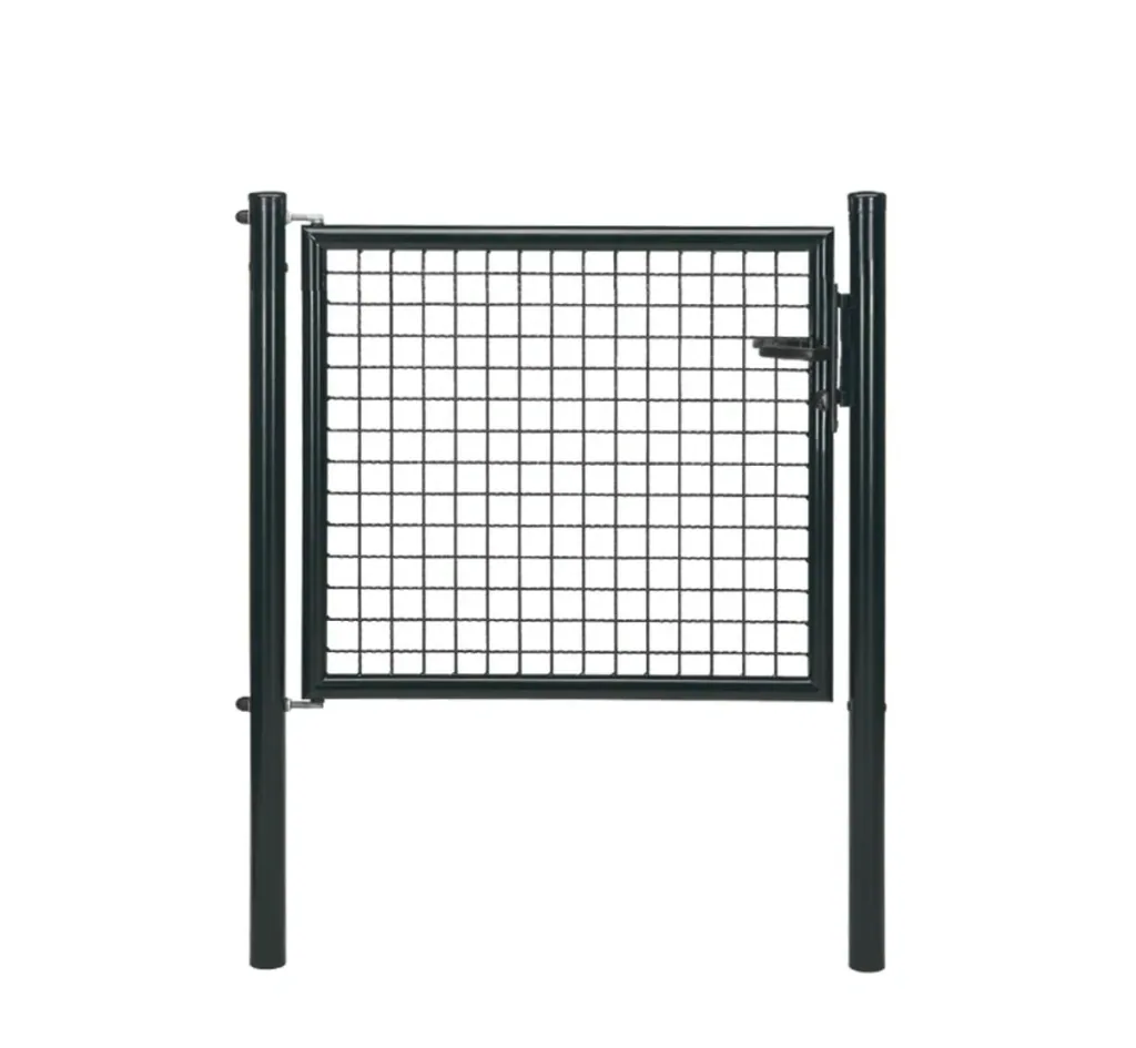Wellengitter-Einzeltor mit Zubehör, anthrazit-metallic, Breite 100 cm, Höhe 75 cm