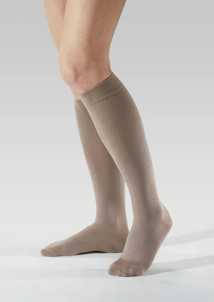 Stützstrümpfe, Baumwolle, 1er, Größe XL (43-45), Beige