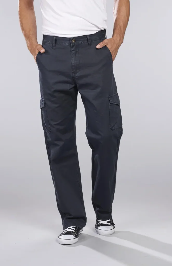 Cargohose aus Baumwolltwill, Farbe blau/grau, Gr.48