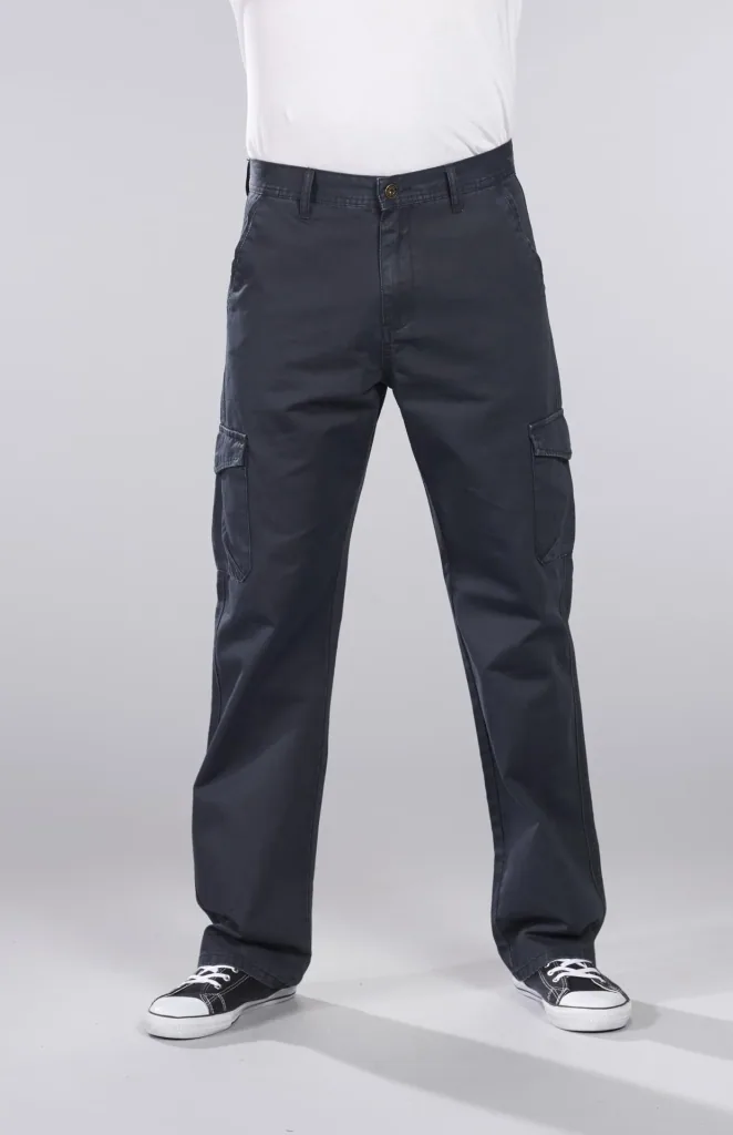 Cargohose aus Baumwolltwill, Farbe blau/grau, Gr.48
