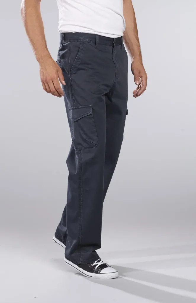 Cargohose aus Baumwolltwill, Farbe blau/grau, Gr.48