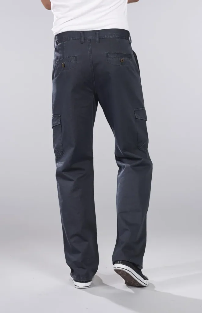 Cargohose aus Baumwolltwill, Farbe blau/grau, Gr.48