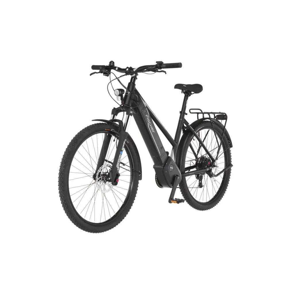 Damen E-Bike ATB, 27,5 Zoll, Rahmengröße 49cm, 10-Gang Kettenschaltung, schwarz matt, TERRA 5.0i