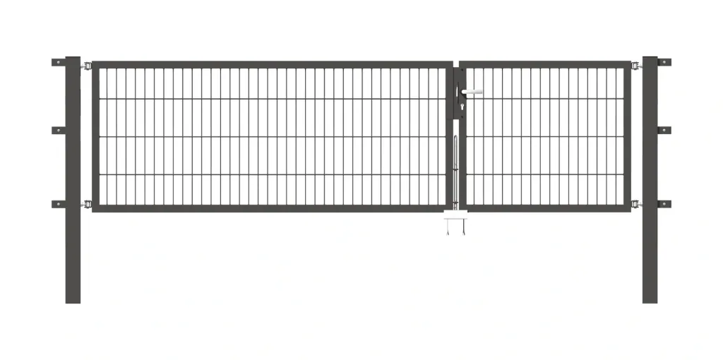 Doppeltor Flexo , anthrazit, Breite 100 + 200 cm, Höhe 80 cm