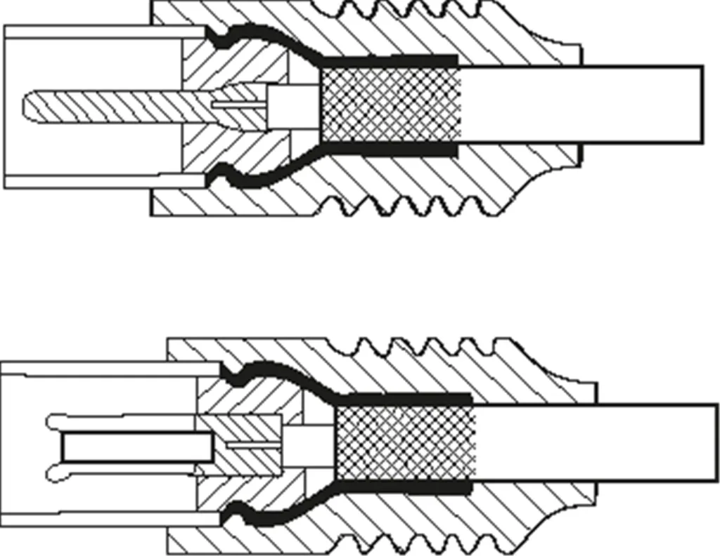 TV Antennenkabel 135 dB, 4x geschirmt, 1 m, Weiß - vergoldet, Koax-Buchse > Koax-Stecker (70313)
