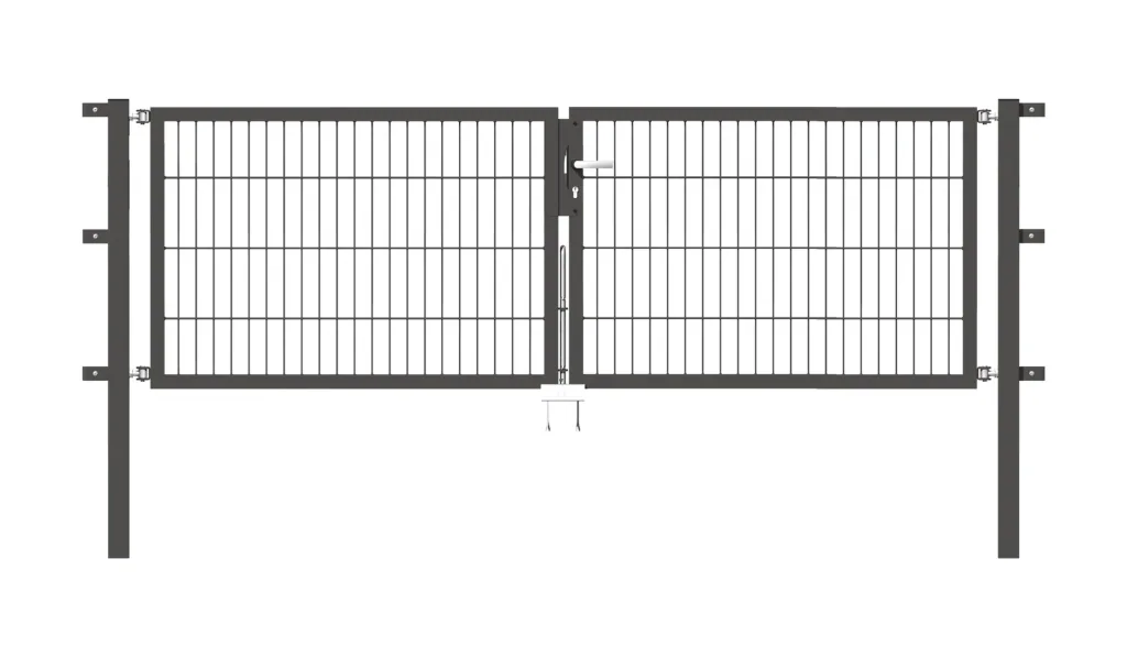 Doppeltor Flexo mit Zubehör, anthrazit, Breite 250 cm, Höhe 80 cm, PF: 60x60 cm