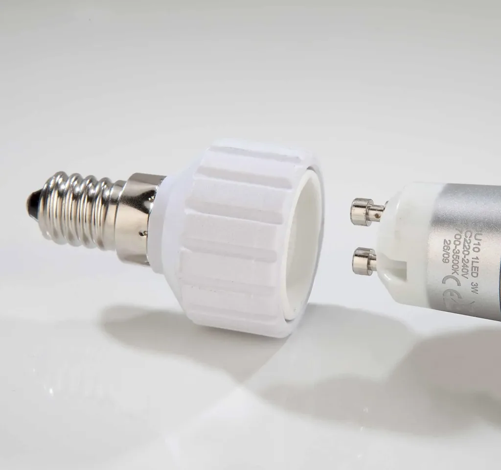 Adapter E27 auf GU10 Sockel, 3 Stück