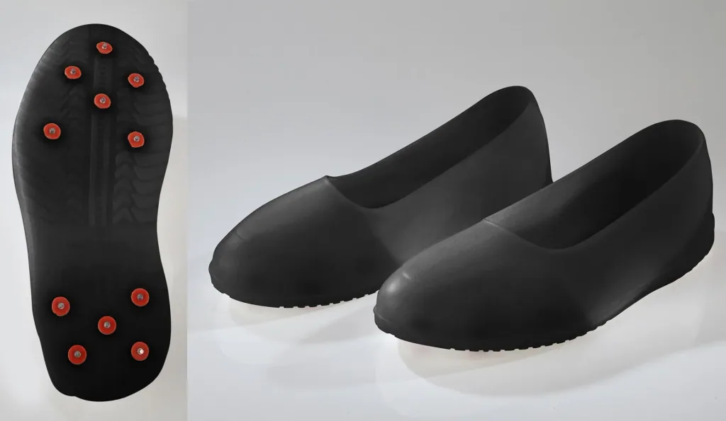 Silikon Gleitschutzschuhe mit Spikes, Gr. L/ 40 - 41