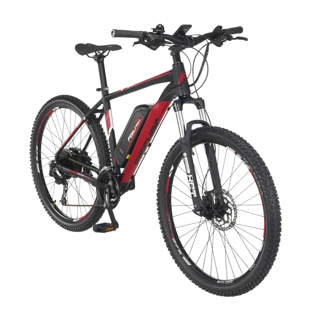 Unisex E-Bike MTB, 27,5 Zoll, Rahmengröße 48cm, 10-Gang Kettenschaltung, schwarz matt, MONTIS EM 1726