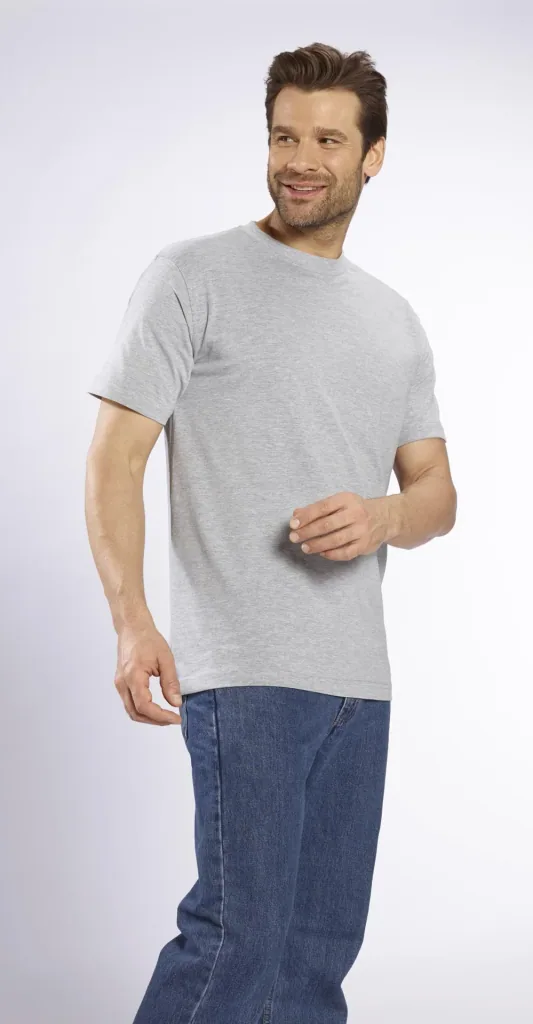 Big Size T-Shirt, silbergrau Gr.3XL