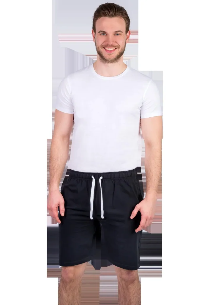 Shorts aus Baumwolljersey, Farbe schwarz, Gr.XL