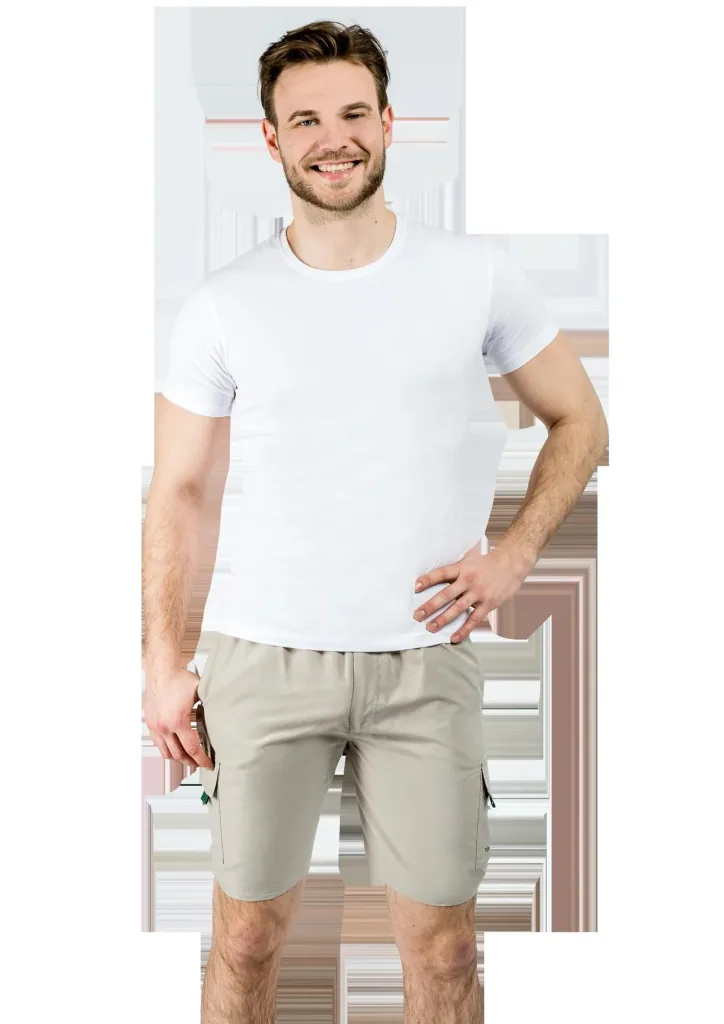 Cargoshort mit Gummizug, Farbe sand, Gr.2XL