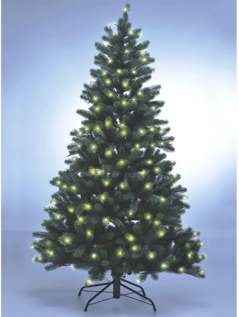 Weihnachtsbaum mit Lichterkette, 312 LEDS, H 210, inkl. Standfuß