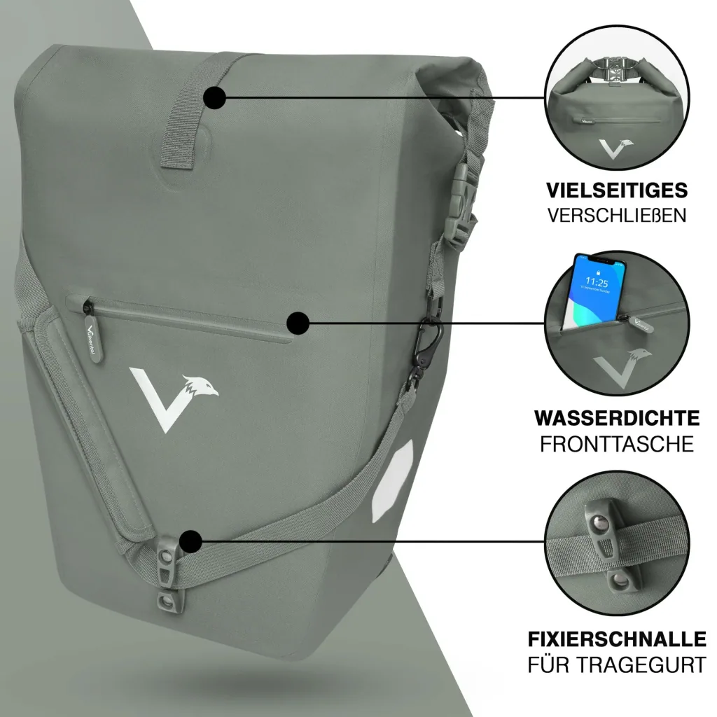 ValkOcean Gepäckträgertasche, Grün