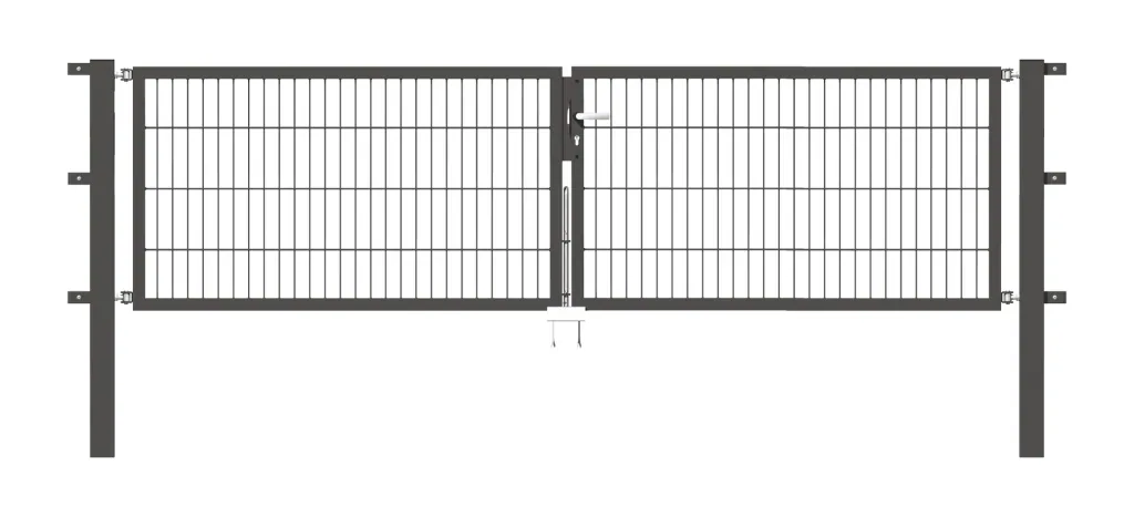 Doppeltor-Set Flexo inkl. Pfosten 3 x 0,8 m anthrazit