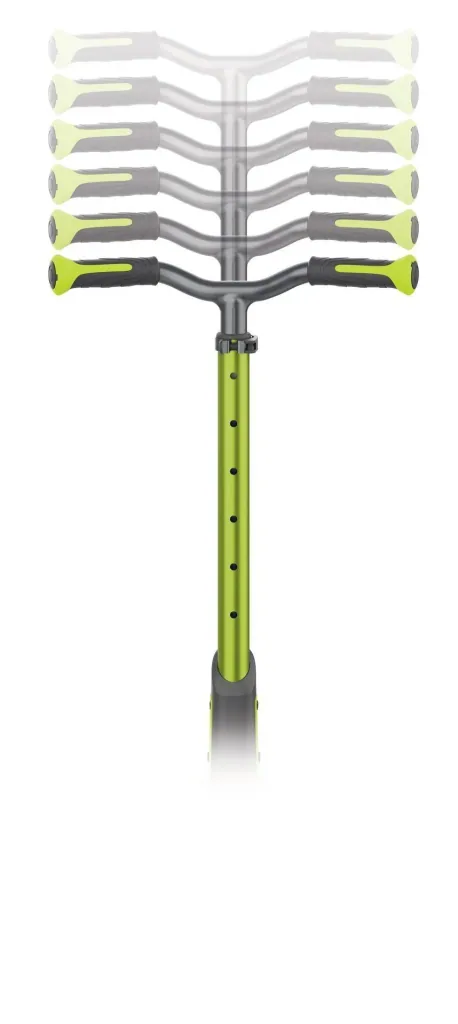 ULTIMUM   Tretroller Kinder Erwachsene, 125/90 mm extra breit, ABEC 7, 3-rädrig, höhenverstellbar, lime grün
